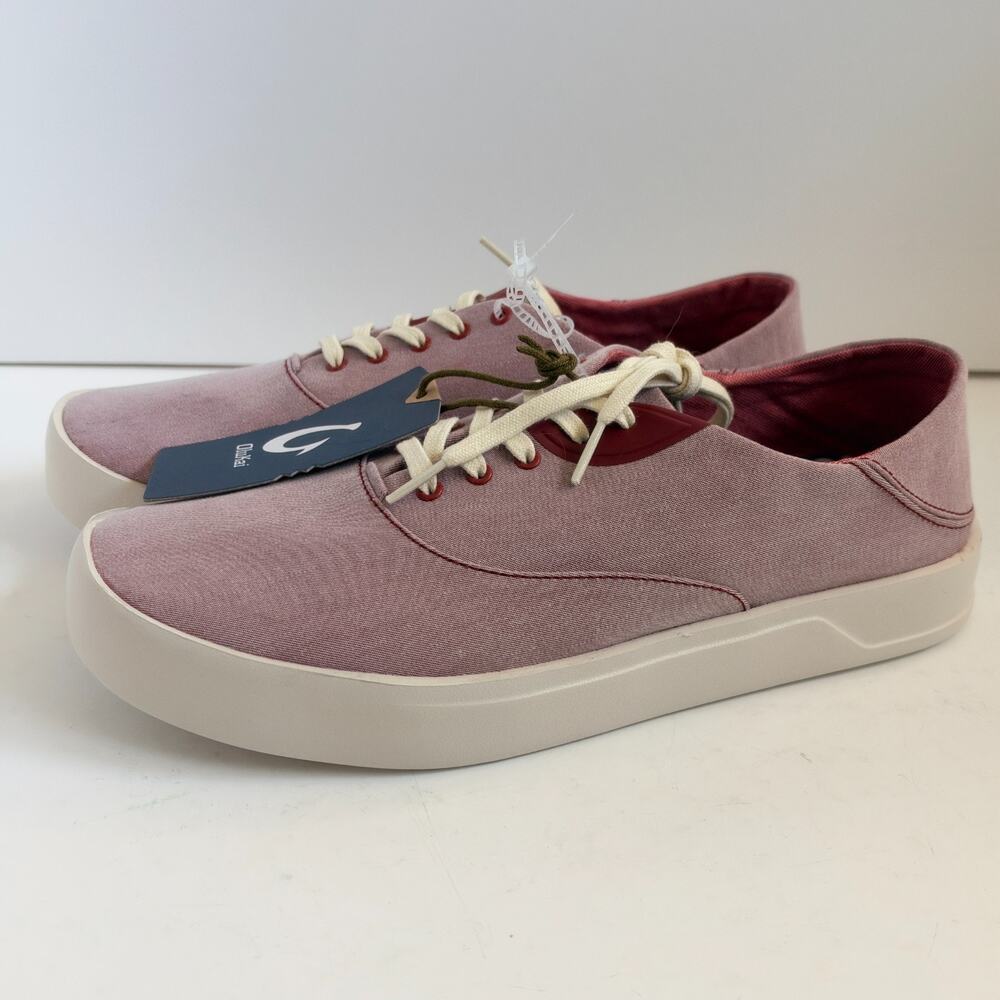 Olukai Tradewind Canvas Casual Sneakers Red Lava 10533-7U7U Men Size 11 NWT